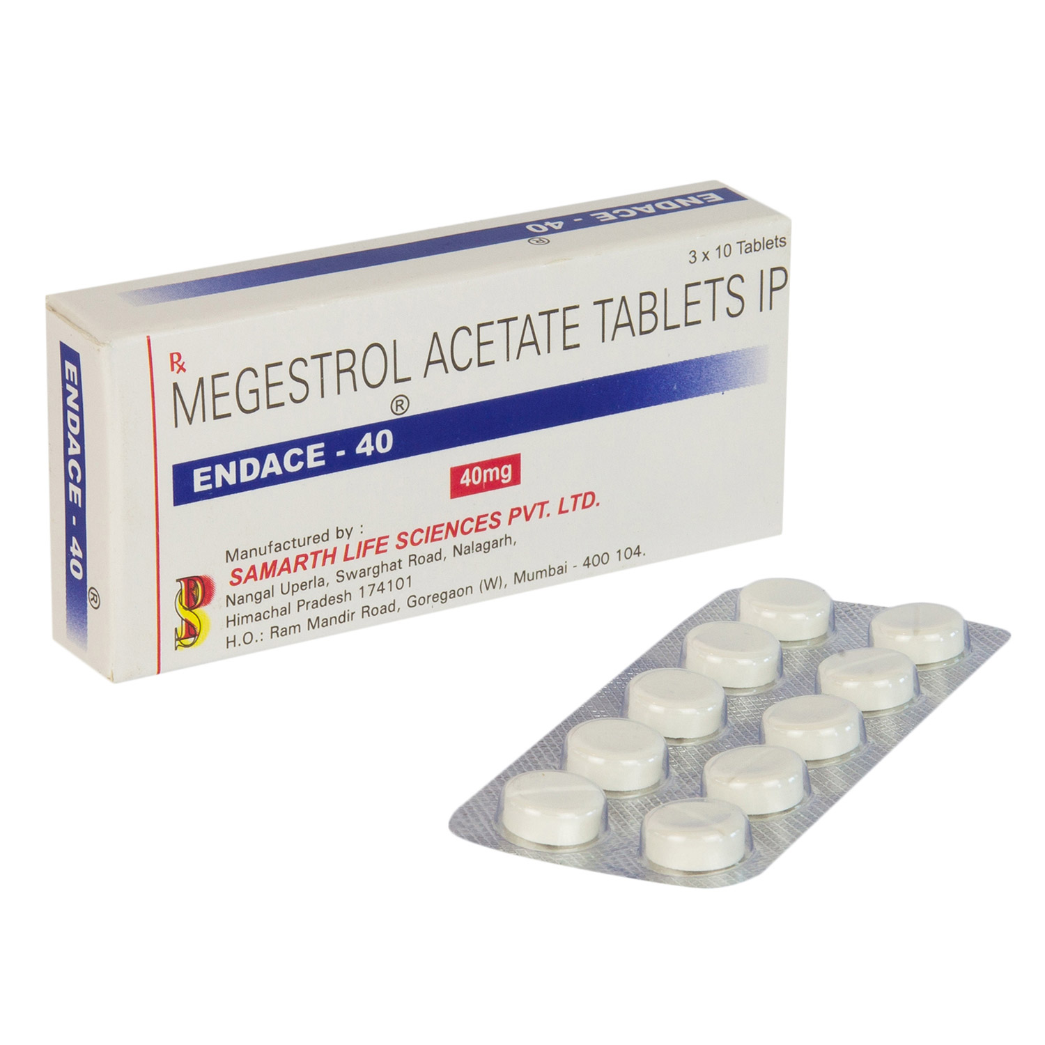 エンデース40mg(酢酸メゲストロールIP)通販|黄体ホルモン製剤 エンデース40mg(酢酸メゲストロールIP)通販|黄体ホルモン製剤
