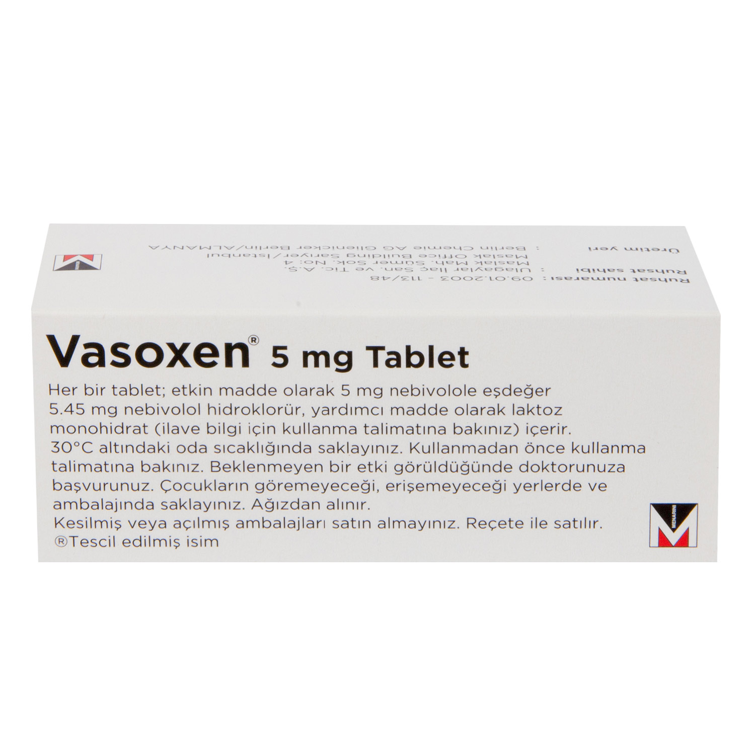 ネビボロール5mg28錠（バソクセン）通販｜高血圧症｜医薬品個人輸入代行くすりエクスプレス